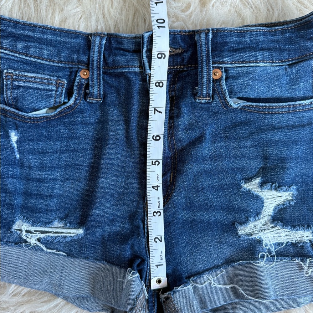 Universal Thread High Rise Midi Distressed Jean Shorts - Picture 8 of 11